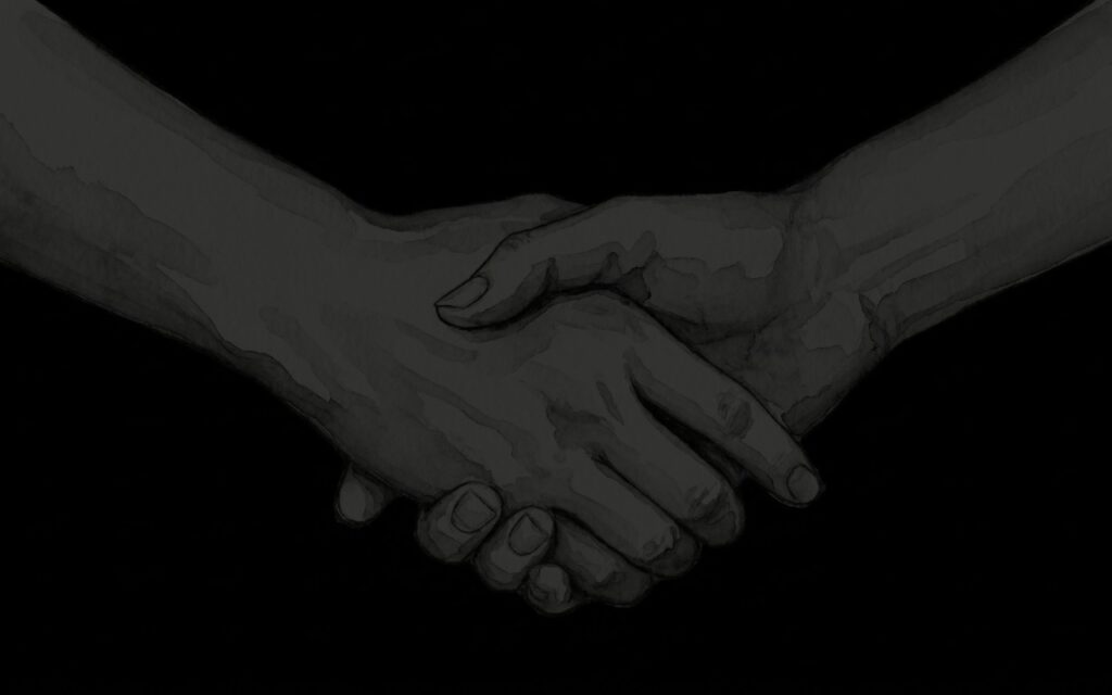 ビジネスパートナーの手